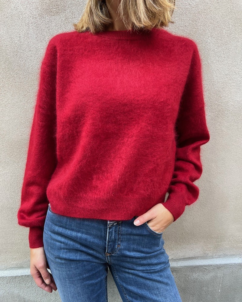 Model billede af Guest In Residence Grizzly Crew Cashmere Ruby
