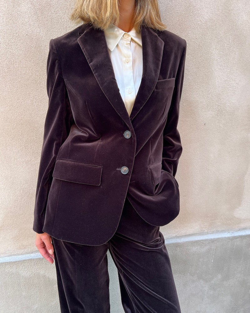 Close up af  Gerard Darel Nirina Blazer Dark Brown