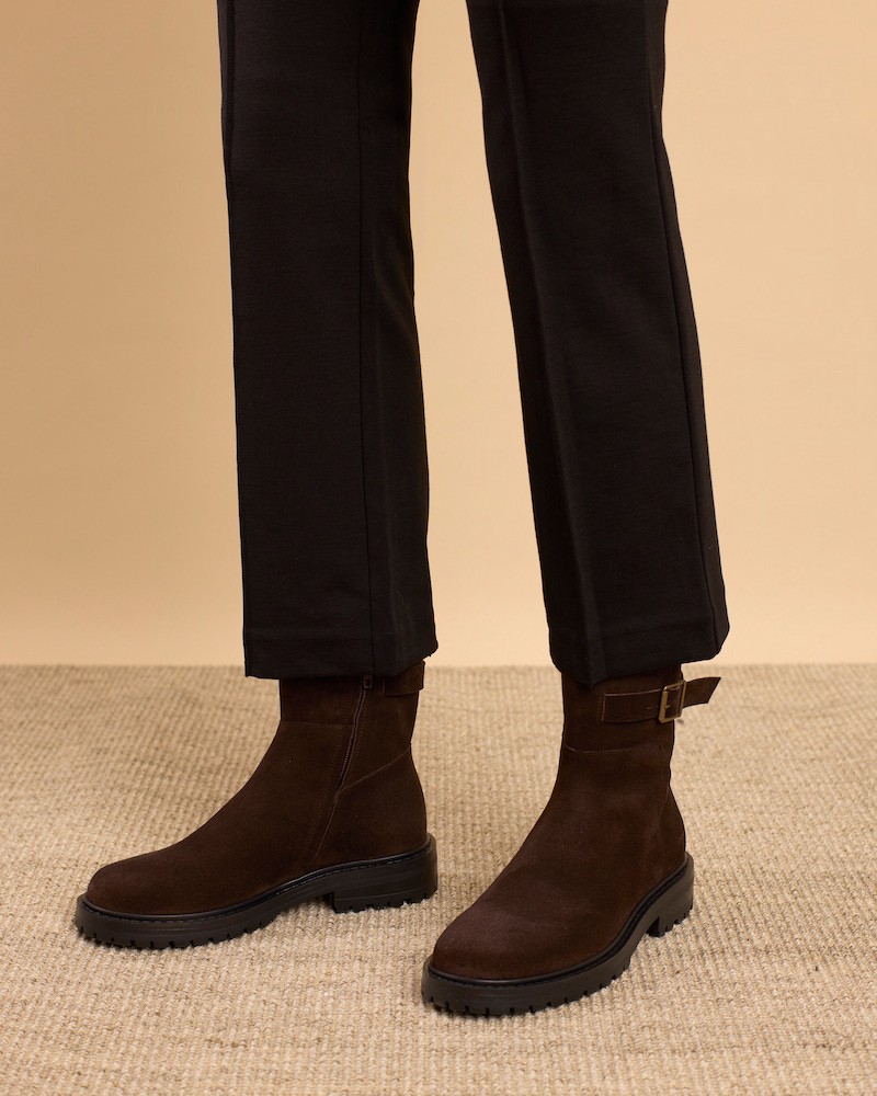 Model billede af Angulus 7865 Boot W/Buckle Suede Dark Brown