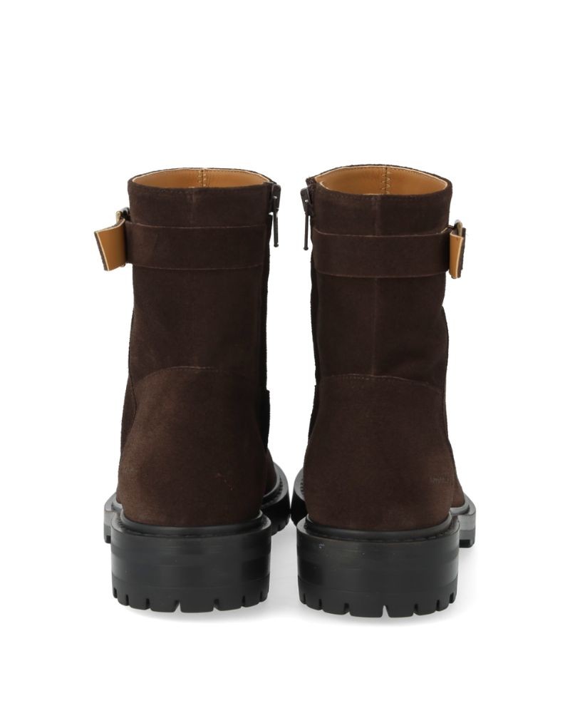 Pack shot bagfra af Angulus 7865 Boot W/Buckle Suede Dark Brown