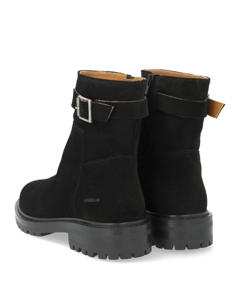 Angulus 7865 Boot W/Buckle Suede Black bagfra