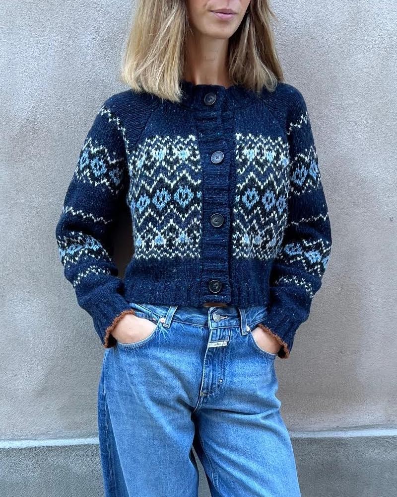Model billede af Vanessa Bruno Damas Cardigan Marine Multi