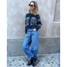 Model billede af Vanessa Bruno Damas Cardigan Marine Multi