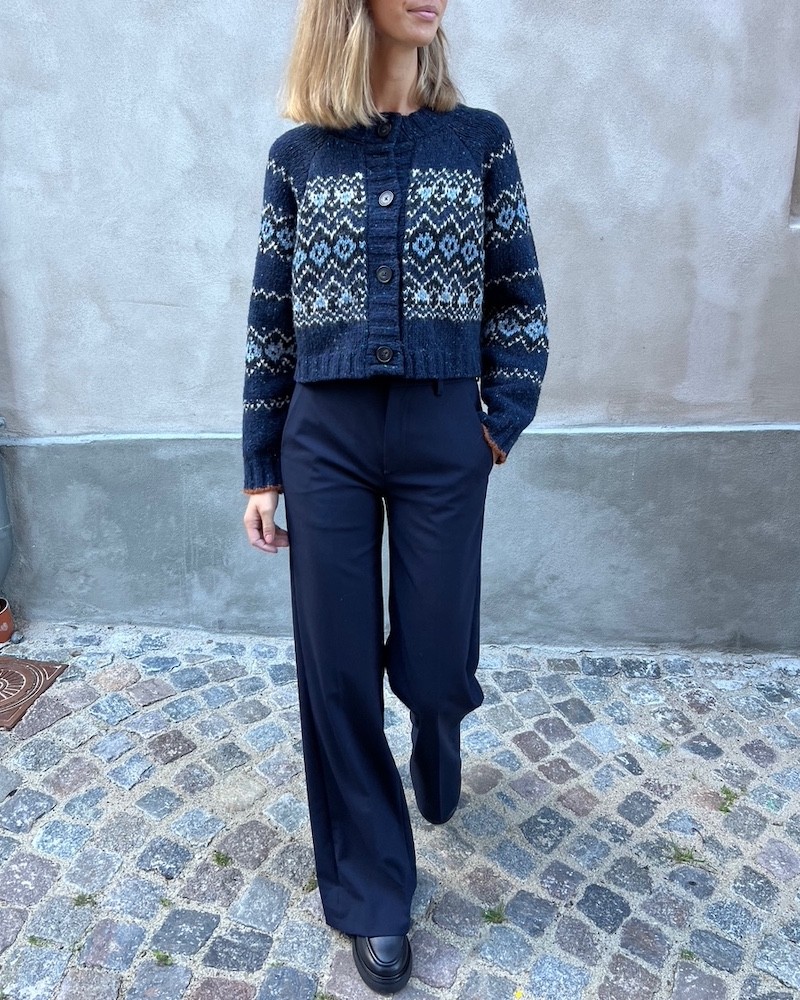Model billede af Vanessa Bruno Damas Cardigan Marine Multi