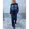 Model billede af Vanessa Bruno Damas Cardigan Marine Multi