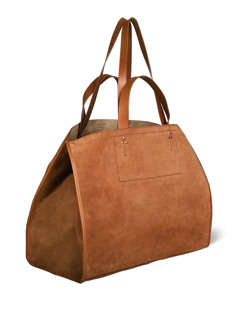 Pack shot af Jerome Dreyfuss Leon L Split Suede Caramel stor tote taske