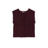 Pack shot af Apof Gia Vest Prune Purple Strik Vest på hvid baggrund