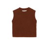 Pack shot af Apof Gerda Vest Cobber Brown på neutral baggrund