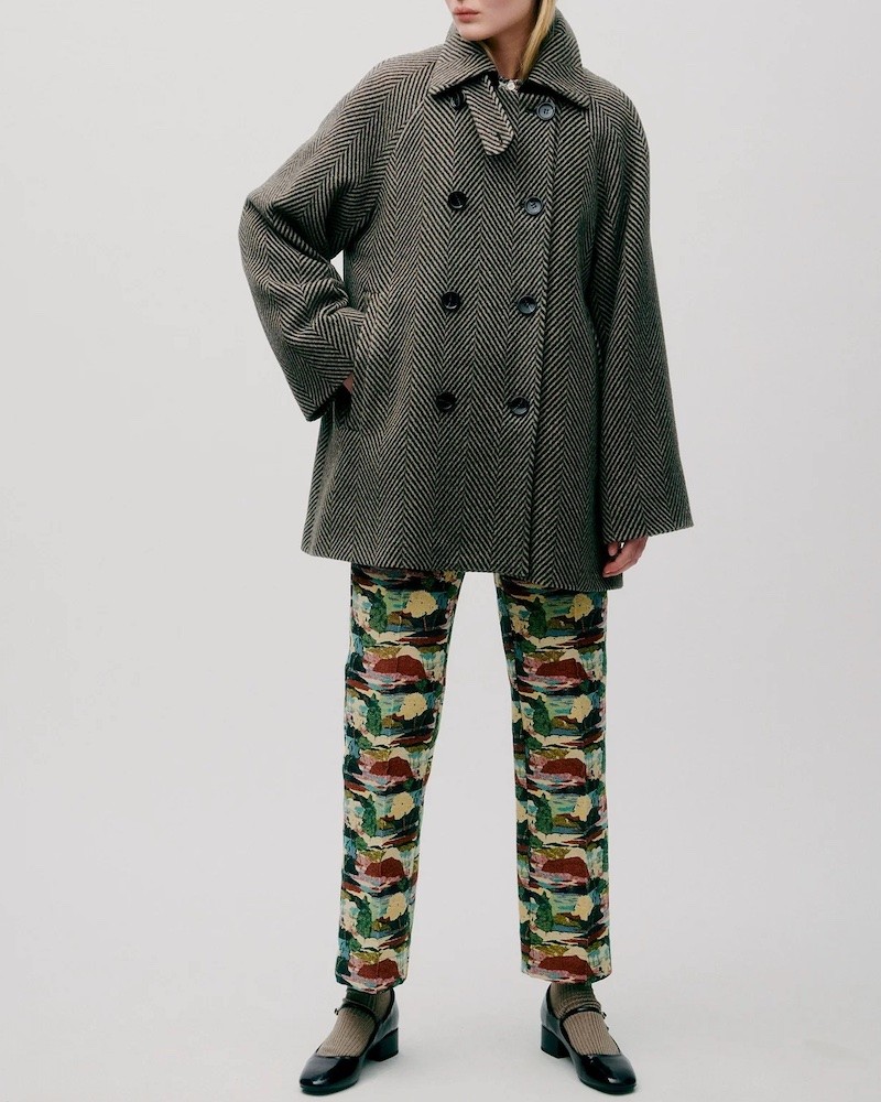 Model billede af Apof Drew Jacket Herringbone brun jakke