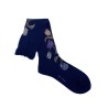 Pack shot af Antipast AM-805HS Bouquet Tulip Knæstrømper Navy på neutral baggrund