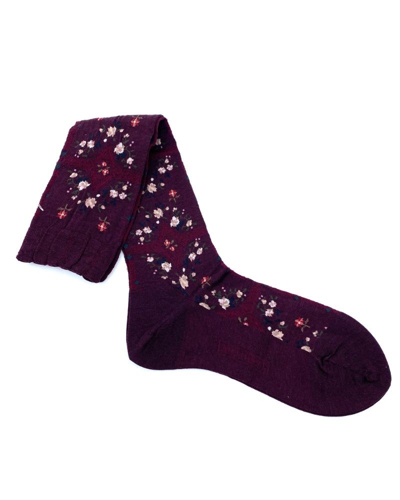 Pack shot af Antipast AM-809HS Rose Wall Knee Socks Wine