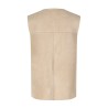 Pack shot af Benedikte Utzon Heidis Beige vendbar rulamsvest  bagfra