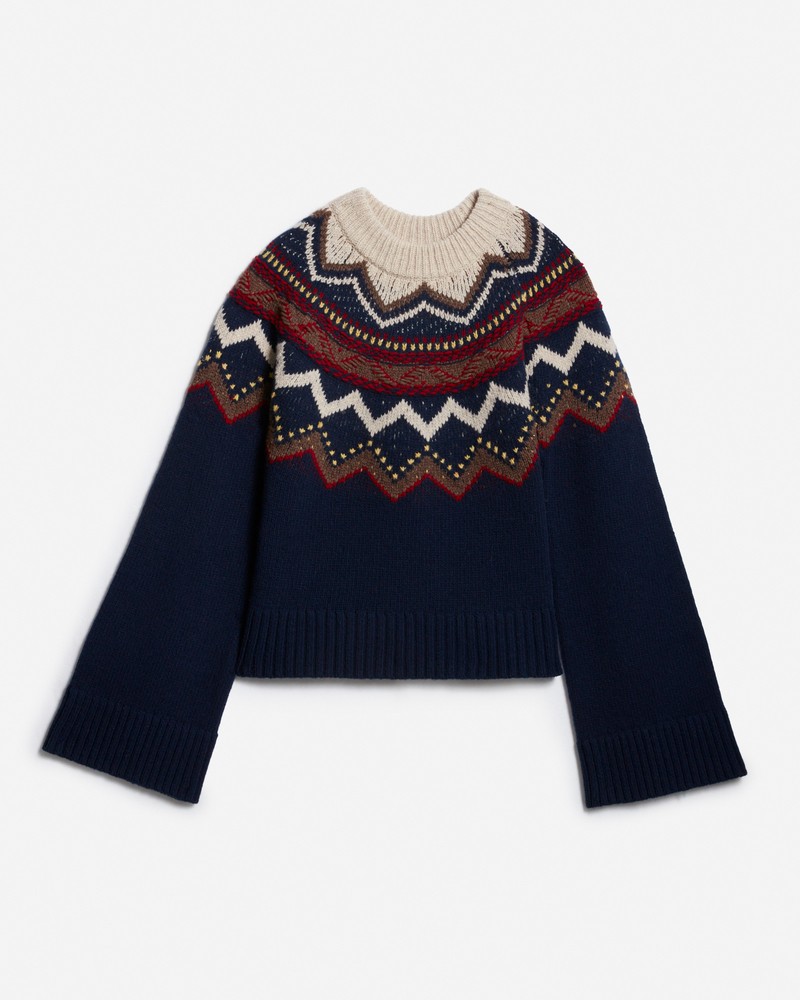 Pack shot af  Vanessa Bruno Fenicia Sweater Marine på neutral baggrund