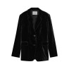Pack shot af Closed Lola blazer sort silkevelour på hvid baggrund