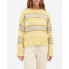 Model billede af Skall Studio Cannes Jumper Yellow Grey Stripe