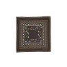 Pack shot af Skall Studio Floral Scarf Dark Brown mørkebrunt tørklæde på neutral baggrund
