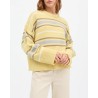 Model billede af Skall Studio Cannes Jumper Yellow Grey Stripe