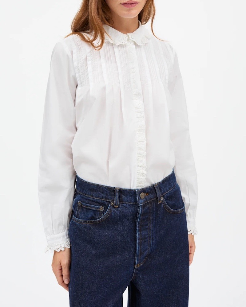 Model billede af Skall Studio Lulu Shirt Optic White