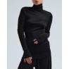 Model billede af Seamless Basic Lola Wool Roll Neck Black