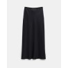 Pack shot af Dorothee Schumacher Sense Of Shine Skirt Pure Black Sort Silke nederdel på neutral baggrund