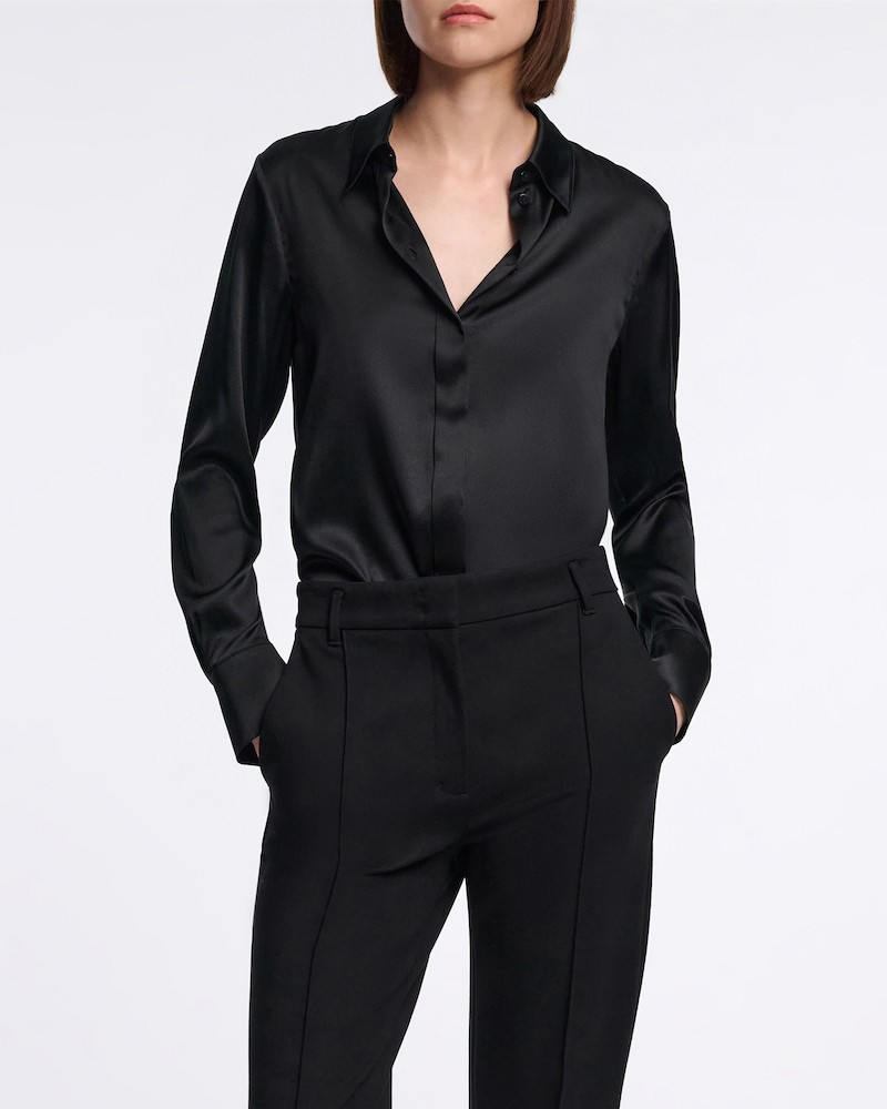 Model billede af Dorothee Schumacher Sense Of Shine Blouse Pure Black
