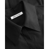 Close up af MKDT Studio Suki Signature Poplin Shirt Black
