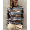 Model billede af Guest In Residence Grizzly Stripe Crew Charcoal Combo