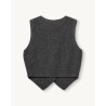 Pack shot af The Garment Como Rib Vest Grey Melange bagfra