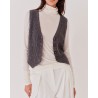 Model billede af The Garment Como Rib Vest Grey Melange