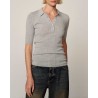 Model billede af Herskind Cyenna Knit Blouse Grey Melange Strik polo