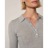 Close up af Herskind Cyenna Knit Blouse Grey Melange