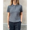 Model billede af The Garment Como Cable Mini Polo Grey Melange