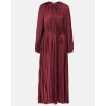 Pack shot af Ulla Johnson Alexia Pleated Long Sleeve Dress Claret