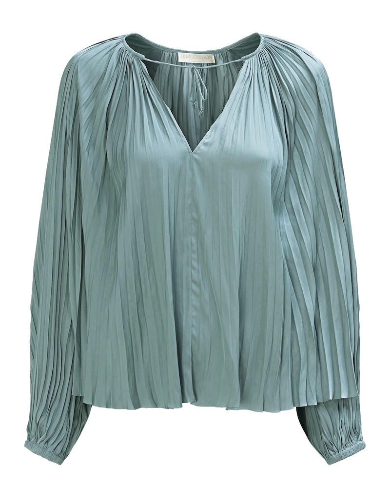 Pack shot af Ulla Johnson Electra Long Sleeve Blouse Sea Glass