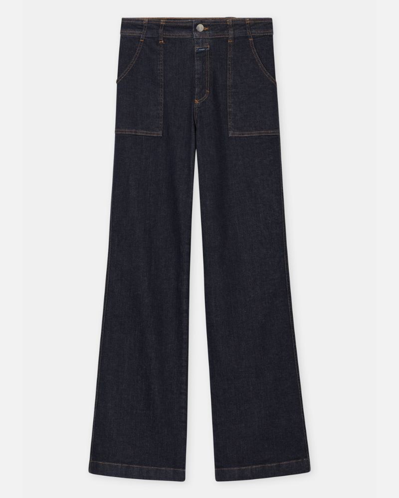 Pack shot af Closed Aria Jeans Dark Blue på neutral baggrund