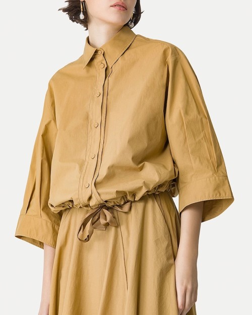 Forte Forte Shirt Jacket Poplin Ambra