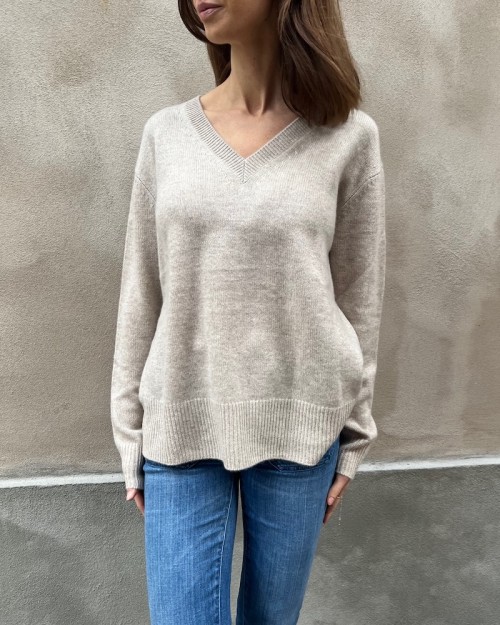 Closed Cashmere V-Neck Clay Beige