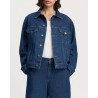 Model billede af Aiayu Cleo Denim Jacket Mid Blue