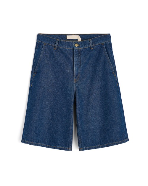 Pack shot af Aiayu Carlo Denim Shorts Mid Blue på neutral baggrund