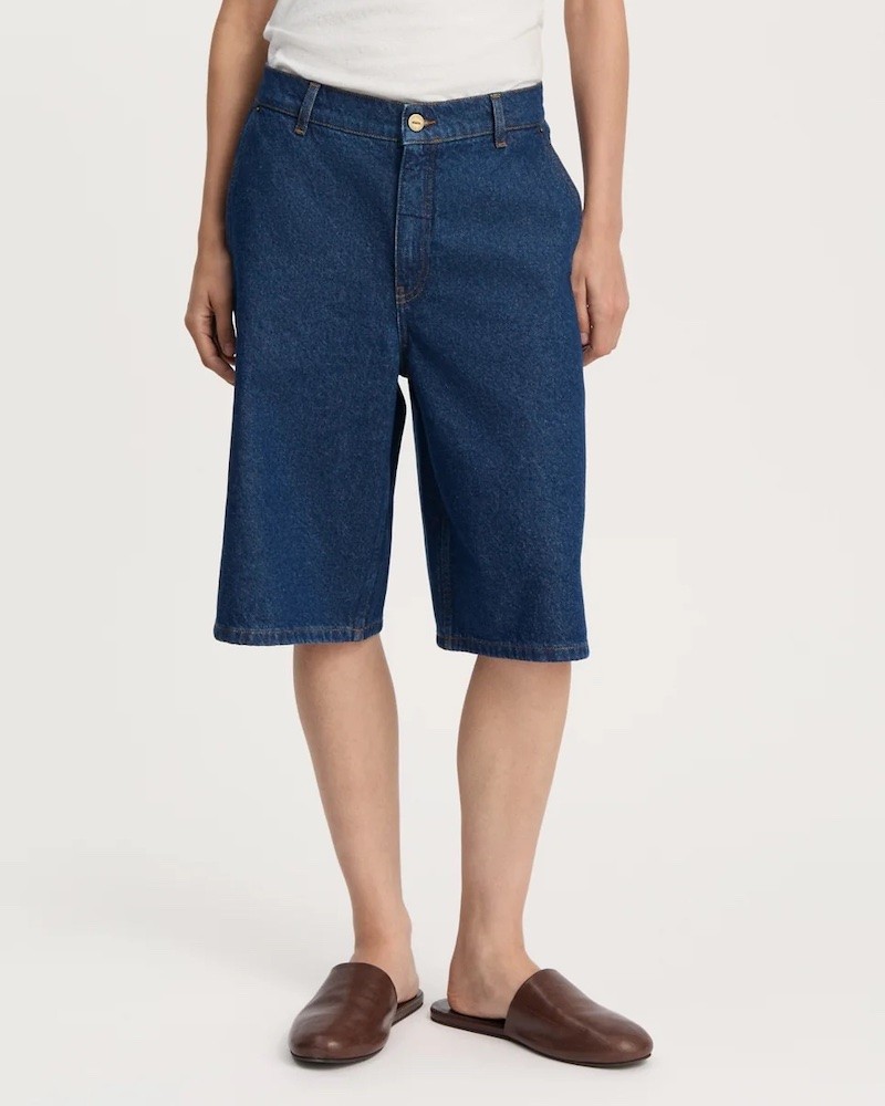 Model billede af Aiayu Carlo Denim Shorts Mid Blue