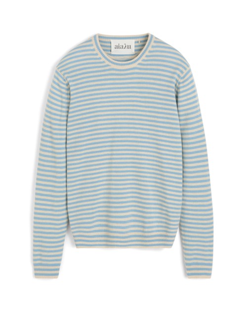 Pack shot af Aiayu Leonardo Cashmere Mix Opal Blue på neutral baggrund