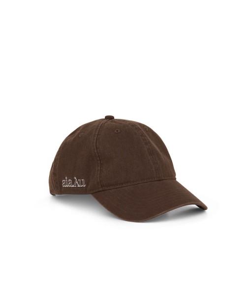 Pack shot af Aiayu Cap Brown Brun Baseball kasket med broderet logo
