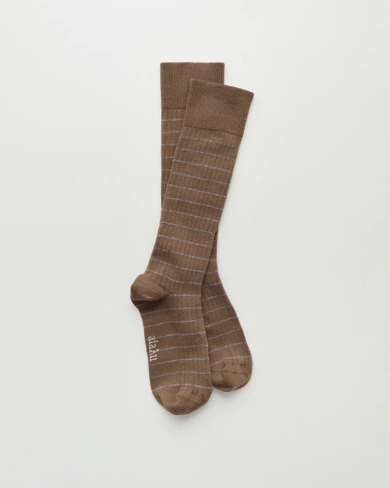 Pack shot af Aiayu Cotton Long Socks Mix Chestnut