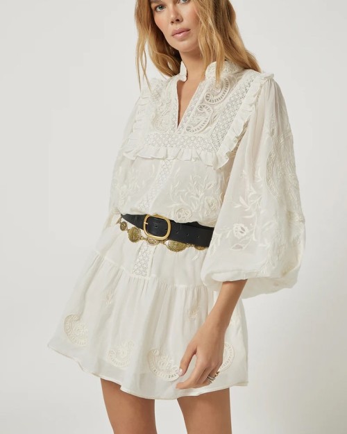 Model billede af Scarlett Poppies Chaskav Dress Vanilla