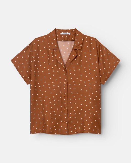 Pack shot af Lovechild 1979 Birna Blouse Caramel Dot Print