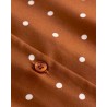 Close up af Lovechild 1979 Birna Blouse Caramel Dot Print