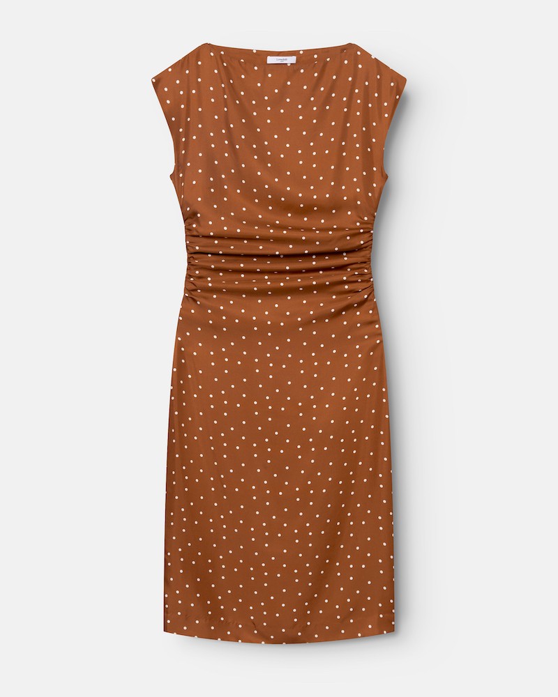 Pack shot af Lovechild 1979 Noor Dress Caramel Dot Print Prikket Kjole
