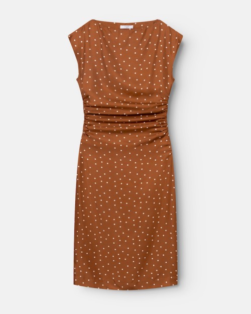 Pack shot af Lovechild 1979 Noor Dress Caramel Dot Print Prikket Kjole