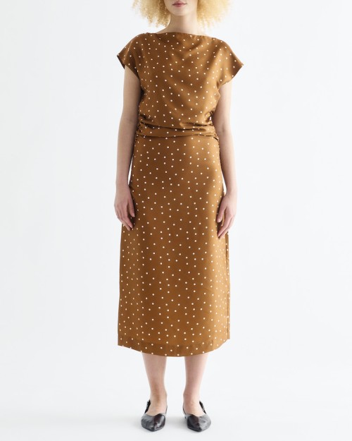 Lovechild 1979 Noor Dress Caramel Dot Print