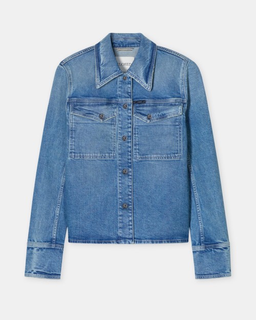 Pack shot af Closed Utility Denim Jacket Mid Blue på neutral baggrund